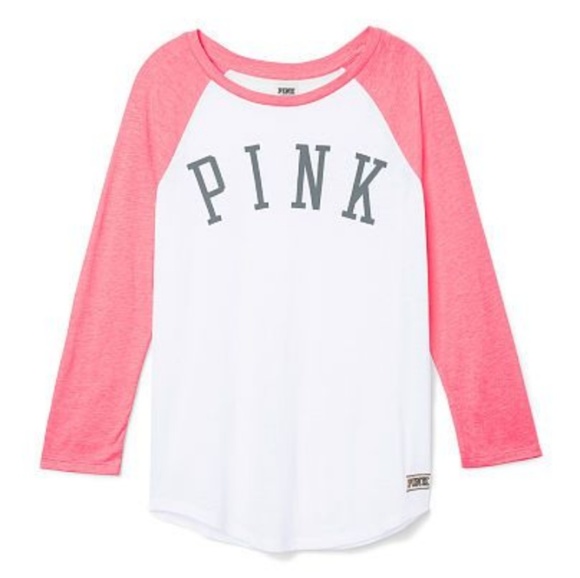 PINK Victoria's Secret Tops - ⬇️$25 PINK Baseball Style Tee
